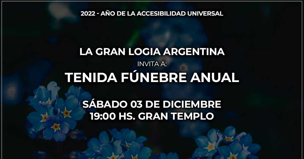 Lee más sobre el artículo TENIDA FÚNEBRE ANUAL |  Sábado 3 de diciembre 19 hs.