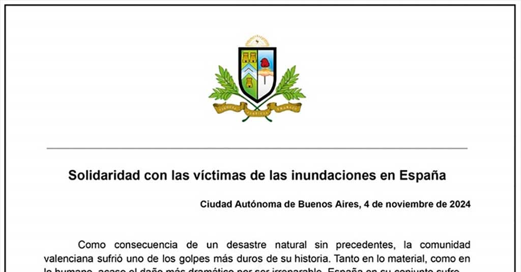 Lee más sobre el artículo Solidaridad con las víctimas de las inundaciones en España