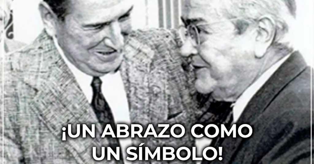 Lee más sobre el artículo ¡Un abrazo como un símbolo! | 52 años del abrazo de Perón y Balbín