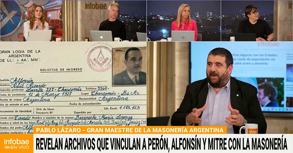 Lee más sobre el artículo Alfonsín y Perón pertenecían a esa logia | Nota Infobae